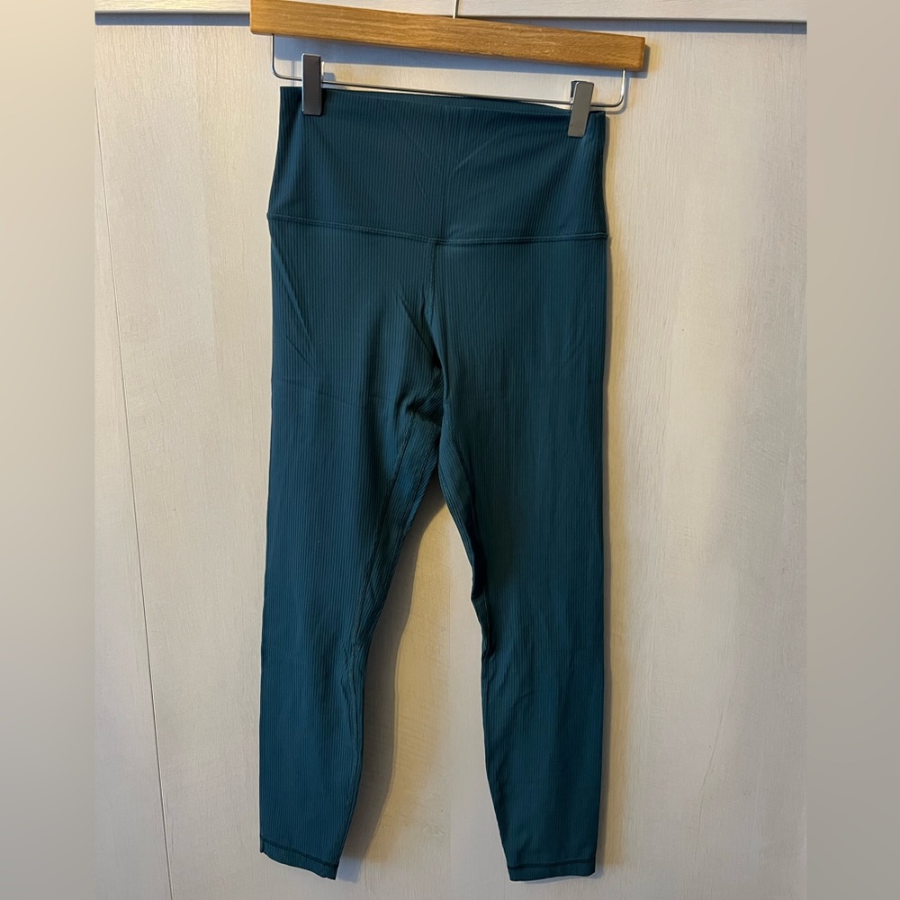 Lululemon Align ✨ Ribbed ✨ High Rise 25” Green Jasper